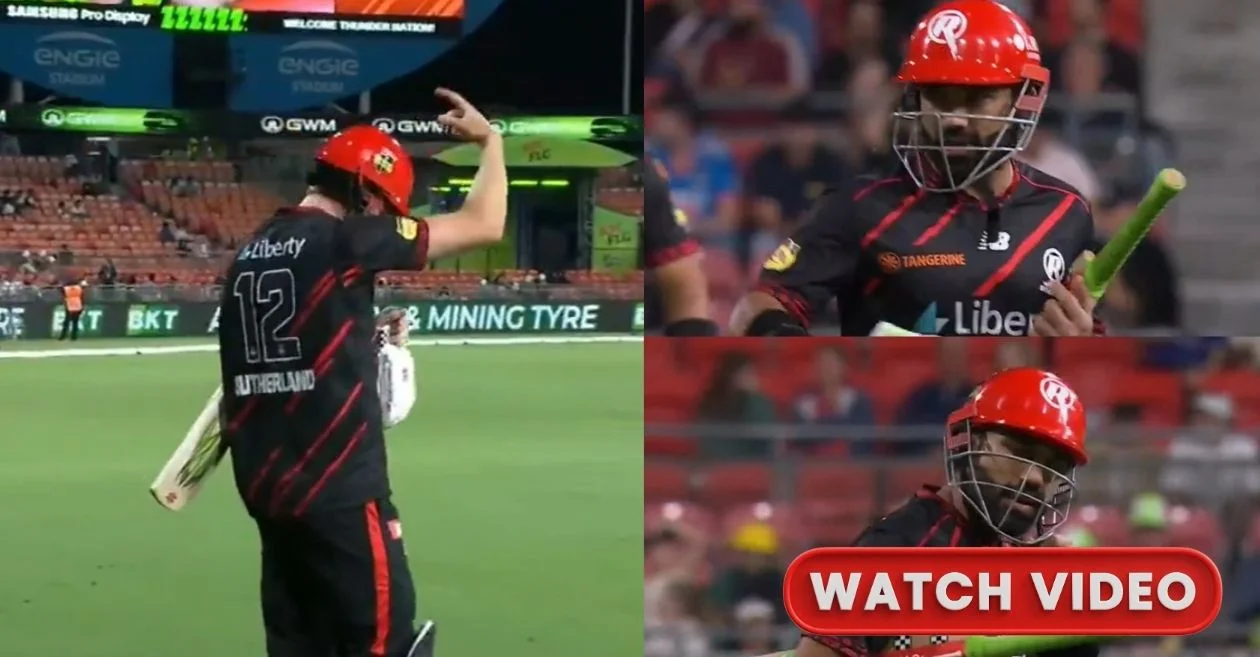 WATCH: Mohammad Rizwan faces embarrassment after Melbourne Renegades retire him out for slow knock against Sydney Thunder in BBL|15