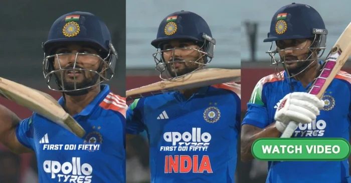 IND vs NZ [WATCH]: ‘Pushpa’ fever hits Indore as Nitish Kumar Reddy unleashes iconic celebration after maiden ODI fifty