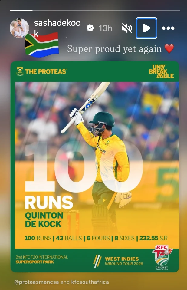 Sasha Hurly Instagram story