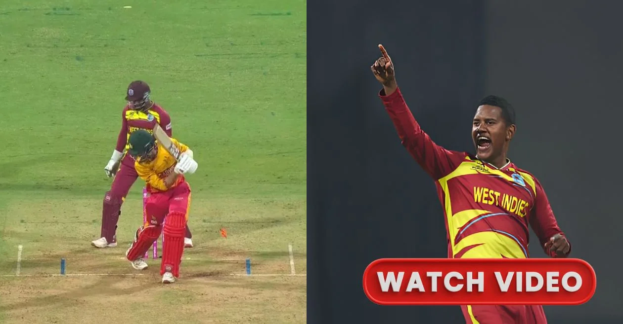 ZIM vs WI [WATCH]: Akeal Hosein’s magic ball ends Brian Bennett’s dream run in T20 World Cup 2026