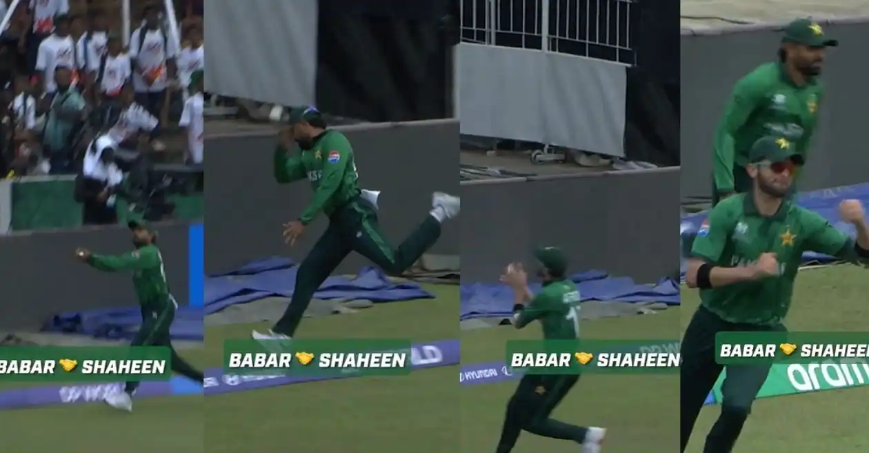WATCH: Babar Azam and Shaheen Afridi combine to take a spectacular catch in PAK vs NED clash at T20 World Cup 2026