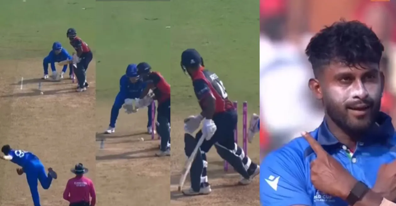 T20 World Cup 2026 [WATCH]: Crishan Kalugamage castles Dipendra Singh Airee with a sharp googly in Nepal vs Italy match