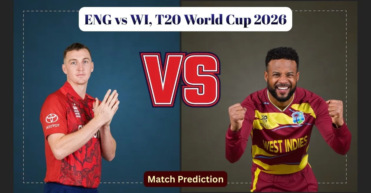 ENG vs WI, T20 World Cup 2026, Match Prediction: Who will win today’s game between England and West Indies?