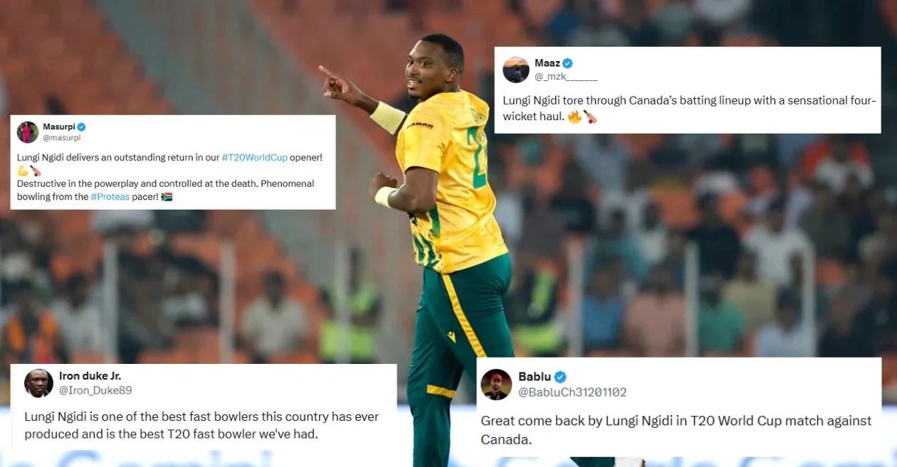 Fans erupt as Lungi Ngidi’s four-wicket burst powers South Africa to a dominant win against Canada in T20 World Cup 2026