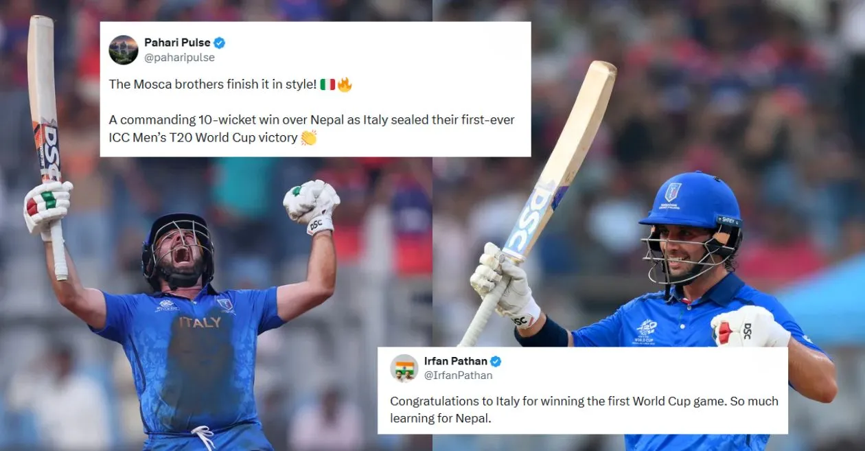 Fans go berserk as Justin and Anthony Mosca power Italy to a historic win over Nepal in T20 World Cup 2026