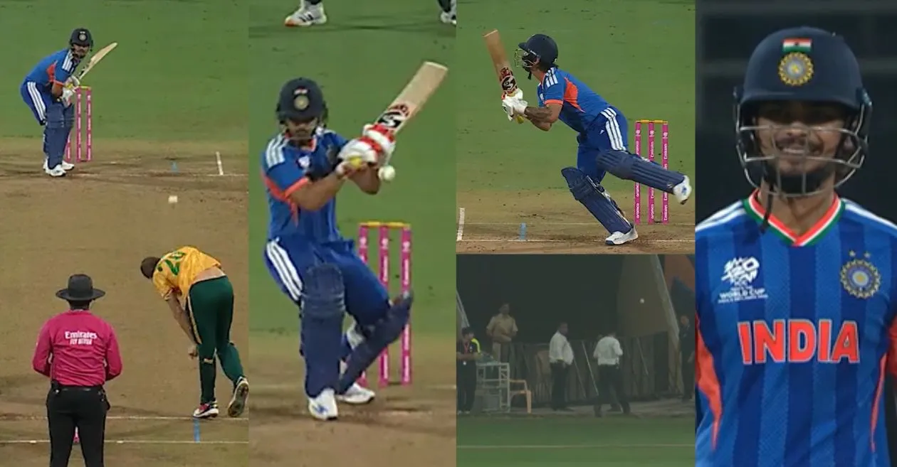T20 World Cup 2026 [WATCH]: Ishan Kishan’s mistimed hit off Anrich Nortje fetches an unexpected six during IND vs SA warm-up clash