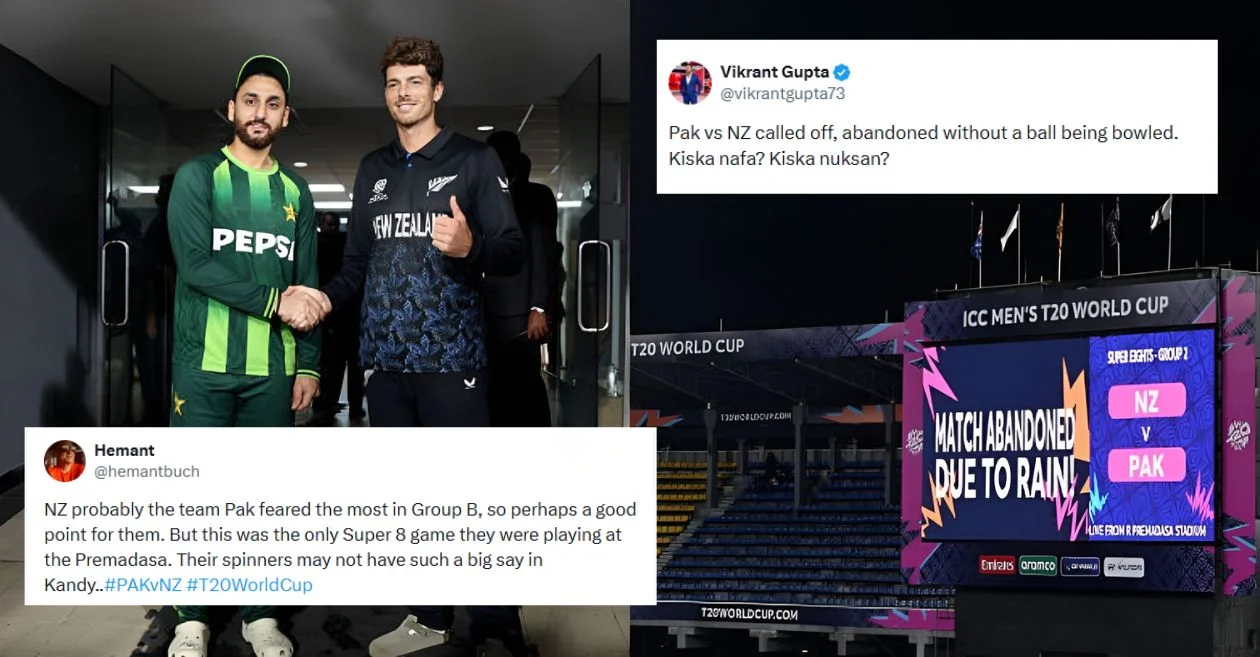 T20 World Cup 2026: Fans react as rain ends Super 8 contest between Pakistan and New Zealand before it begins in Colombo