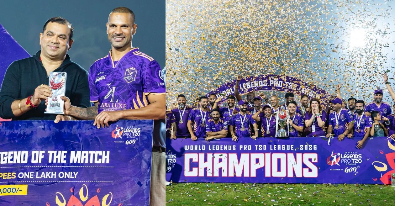 Shikhar Dhawan’s explosive knock leads Dubai Royals to inaugural World Legends Pro T20 League 2026 win over Pune Panthers