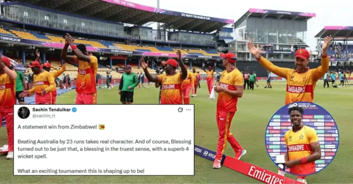 Fans erupt as Blessing Muzarabani’s bowling brilliance propel Zimbabwe to historic win over Australia in T20 World Cup 2026
