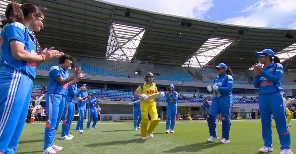 AUS-W vs IND-W [WATCH]: Alyssa Healy receives Guard of Honour from India players in her final ODI