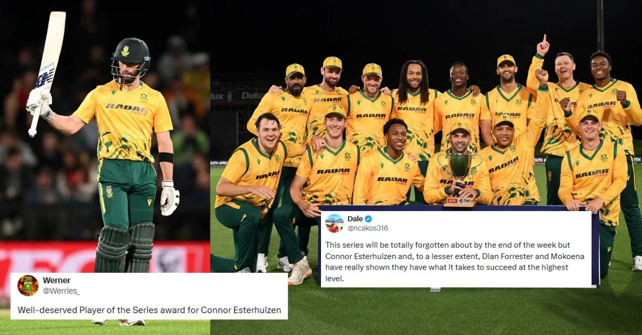 Fans erupt as Connor Esterhuizen’s blazing innings powers South Africa to series-clinching win against New Zealand in 5th T20I