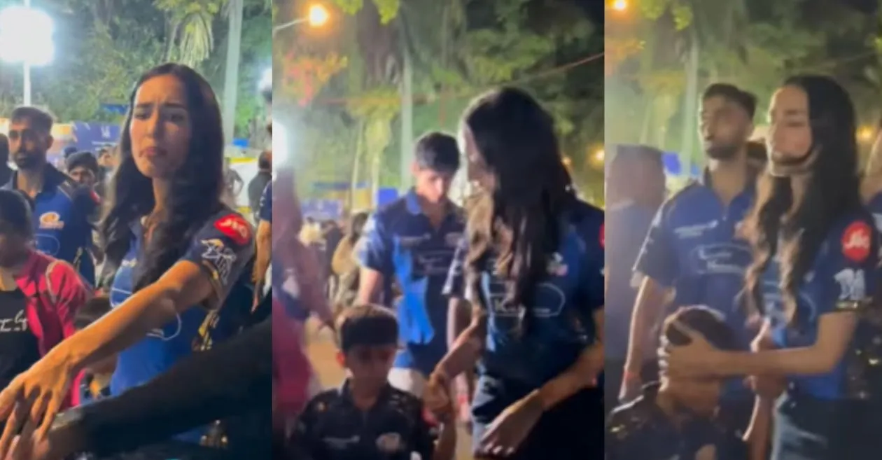 IPL 2026 [WATCH]: Mahieka Sharma shields Hardik Pandya’s 5-year-old son Agastya from paparazzi post MI vs KKR clash