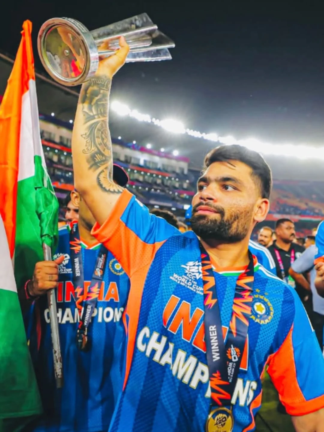Rinku Singh with T20 World Cup 2026 trophy