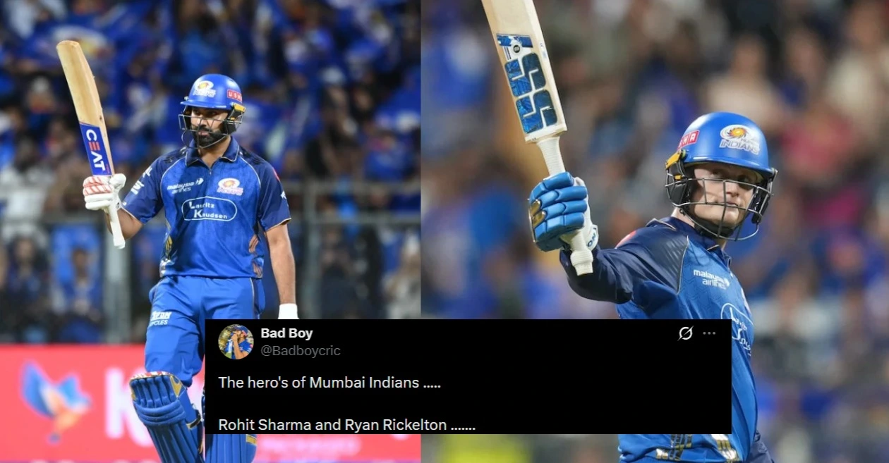 Fans erupt as Rohit Sharma, Ryan Rickelton guide MI to record-breaking win over KKR in IPL 2026