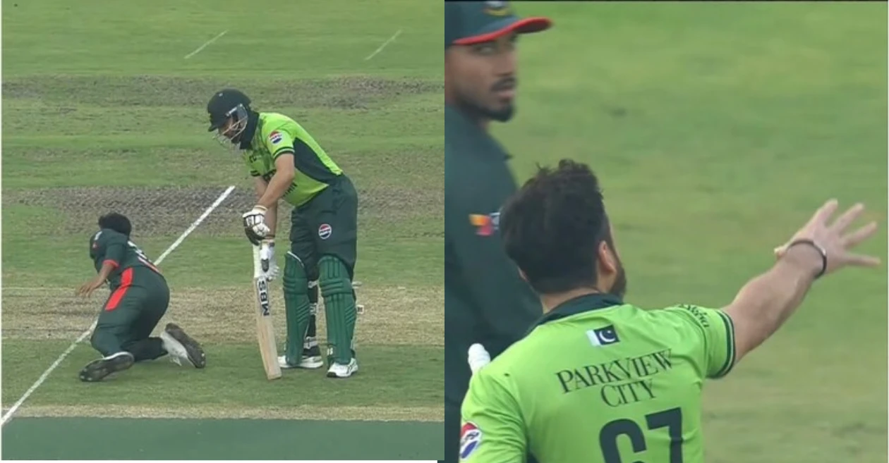 WATCH: Salman Agha loses cool after unusual run out by Mehidy Hasan Miraz in BAN vs PAK 2nd ODI
