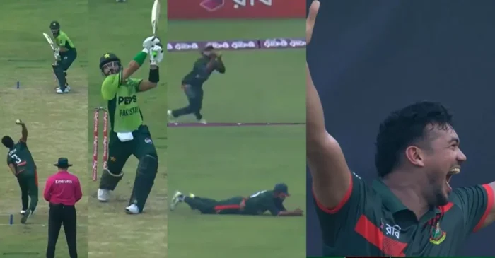 BAN vs PAK [WATCH]: Tawhid Hridoy plucks a spectacular catch to remove Sahibzada Farhan during 2nd ODI