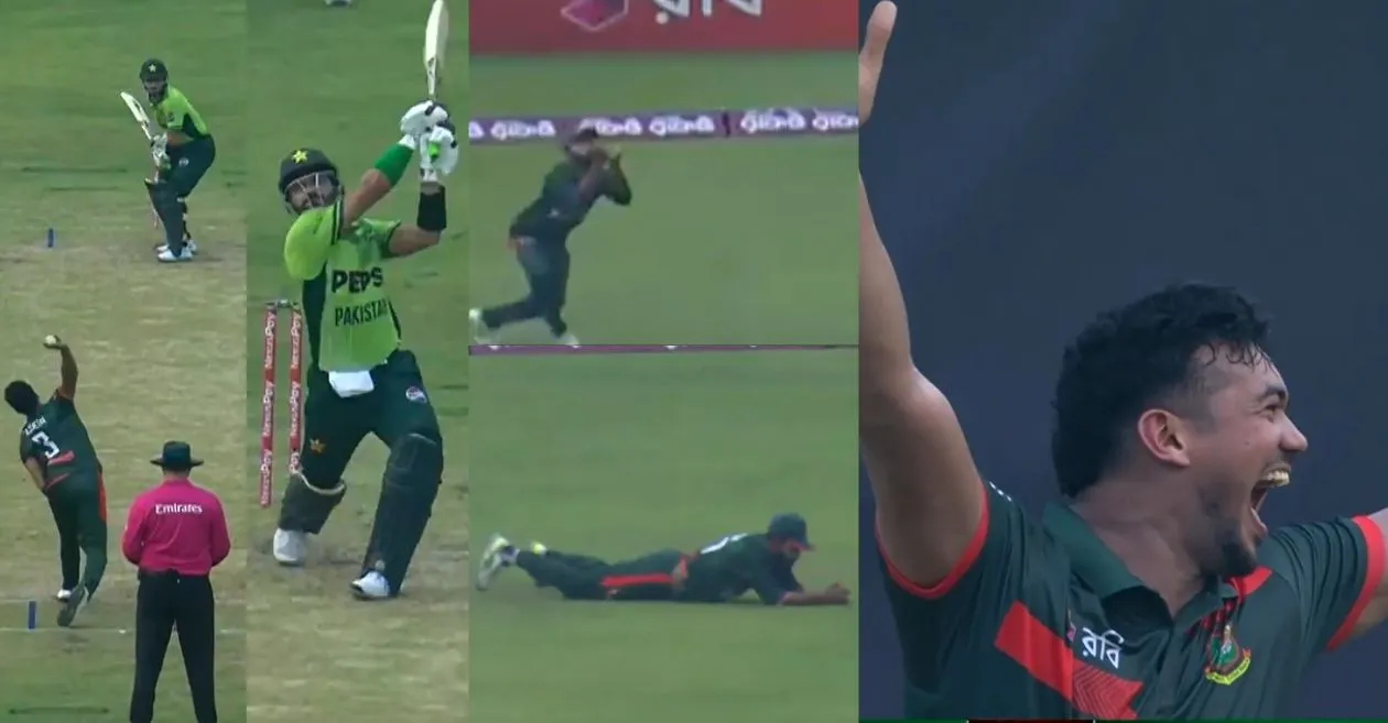BAN vs PAK [WATCH]: Tawhid Hridoy plucks a spectacular catch to remove Sahibzada Farhan during 2nd ODI