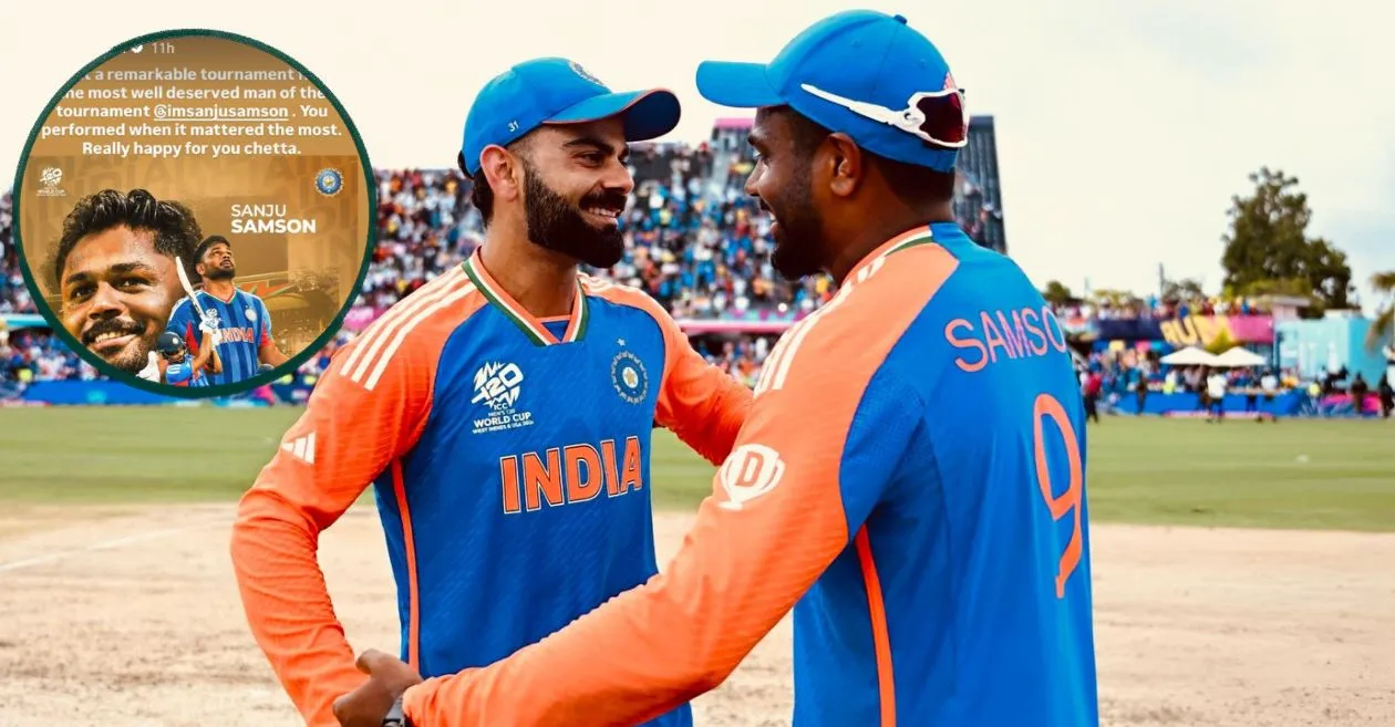 T20 World Cup 2026: Virat Kohli pens emotional note for ‘Chetta’ Sanju Samson
