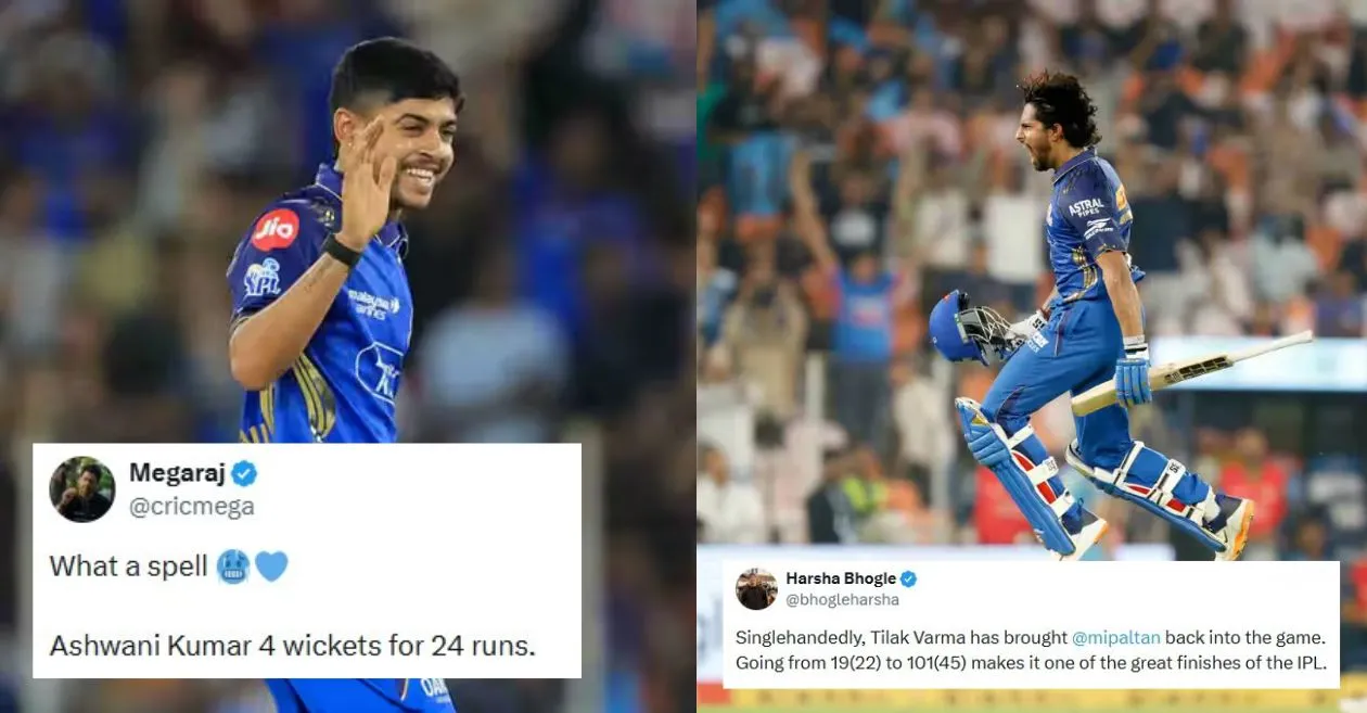IPL 2026: Fans go crazy as Tilak Varma’s stunning century and Ashwani Kumar’s 4-fer guide MI to a dominant win over GT