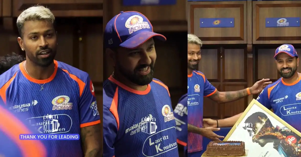 IPL 2026 [WATCH]: Hardik Pandya pays emotional tribute to Rohit Sharma’s 15-year journey with Mumbai Indians
