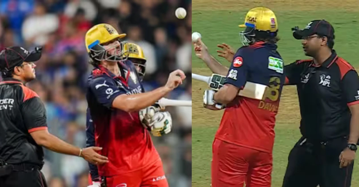 IPL 2026 [WATCH]: Tim David’s ball refusal leaves umpires frustrated in MI vs RCB game