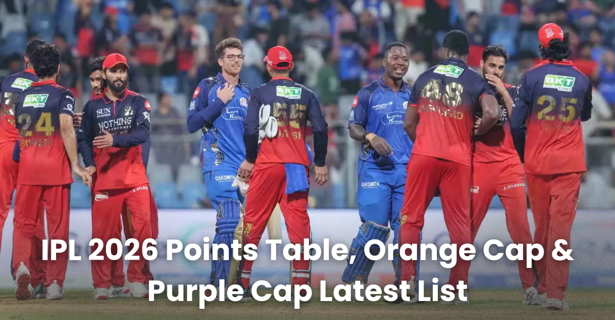 IPL 2026: Points Table, Orange Cap and Purple Cap update after MI vs RCB clash
