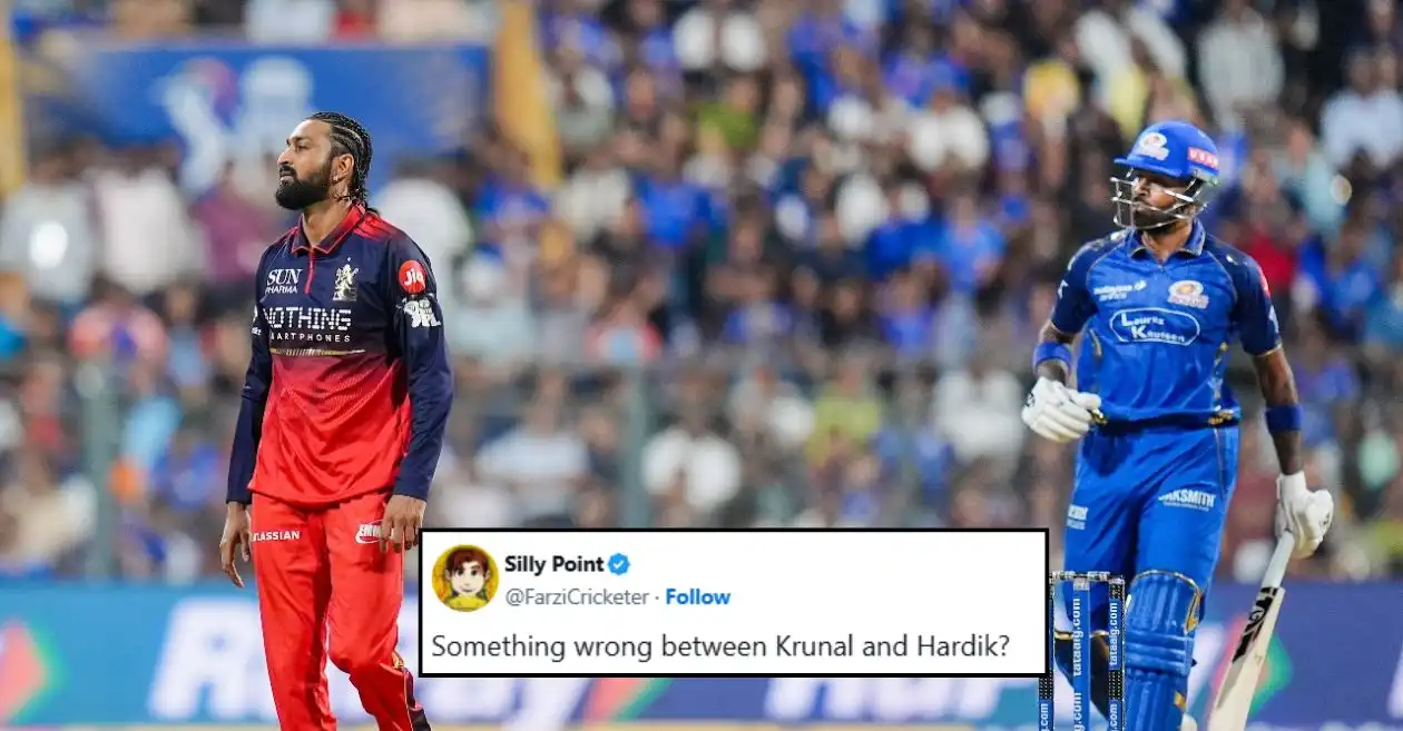 Fans speculate rift between Hardik Pandya and Krunal Pandya after MI vs RCB IPL 2026 match