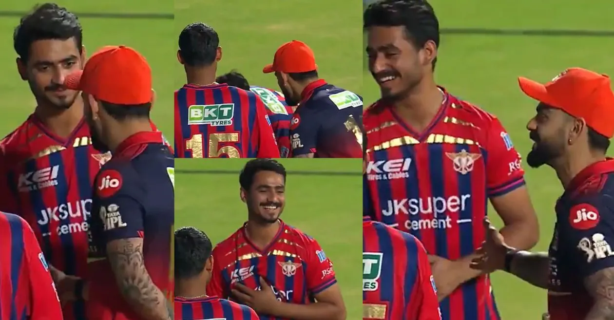IPL 2026 [WATCH]: Virat Kohli’s priceless response when young Naman Tiwari seeks his blessings post RCB vs LSG match