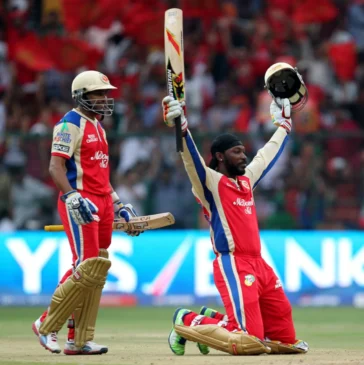 Chris Gayle six hitting